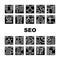 Seo Search Engine Optimization Icons Set Vector