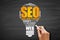 SEO (Search Engine Optimization) light bulb