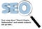 SEO search engine optimized magnifying glass