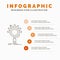 seo, search, optimization, process, setting Infographics Template for Website and Presentation. Line Gray icon with Orange