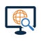 Seo, services, international icon. Editable vector logo