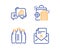 Seo shopping, Water bottles and Graph chart icons set. Reject letter sign. Vector