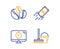 Seo timer, Coffee-berry beans and Fast payment icons set. Bucket with mop sign. Vector