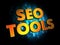 Seo Tools Concept on Digital Background.