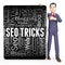 Seo Tricks Shows Search Engine And Board