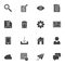 SEO web development vector icons set