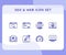 Seo and web icon icons set collection package with dash line style