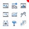 Seo and web opimization icons set