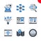 Seo and web opimization icons set