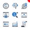 Seo and web opimization icons set