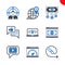 Seo and web opimization icons set