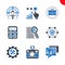 Seo and web opimization icons set