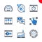 Seo and web opimization icons set