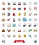SEO and Web Services filled line icon set