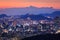 Seoul City in Twilight with Seoul Tower