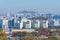SEOUL, KOREA, NOVEMBER 9, 2019: Namsan tower overlooking skyline of Seoul, Republic of Korea