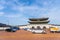 Seoul, South Korea 6 December 2018 : Beautiful architecture Gyeongbokgung palace is the popular place for travel and sightseeing