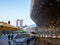Seoul, South Korea - April 16, 2018: People and touristor visits Dongdaemun Design Plaza DDP. The newest and most iconic landmar