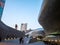 Seoul, South Korea - April 16, 2018: People and touristor visits Dongdaemun Design Plaza DDP. The newest and most iconic landmar