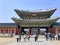 Seoul, South Korea - April 30, 2017: Gyeongbokgung Palace main royal palace of the Joseon dynasty.