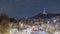 Seoul South Korea city skyline night time lapse at Itaewon