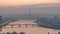 Seoul South Korea city skyline sunrise time lapse at Han River