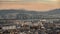 Seoul South Korea city skyline sunset time lapse at Han River view from Namsan Mountain in