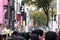 Seoul, South Korea Oct 20, 2019 : Unidentified traveller walk to shopping at Myeongdong street
