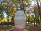 SEOUL, SOUTH KOREA - OCTOBER 25, 2022: Famous traditional Korean Banana milk brand Binggrae in a small plastic bottle in a