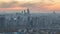 Seoul South Korea skyline day to night sunset time lapse view from Namsan Mountain