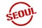 Seoul stamp. Seoul grunge round isolated sign.