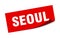 Seoul sticker. Seoul square peeler sign.