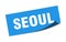 Seoul sticker. Seoul square peeler sign.