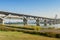 Seoul Subway and Bridge at Hanriver in Seoul, South korea