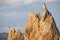 The separate pillar-rock of the Hashigui-iwa bridge at the Kushimoto. Wakayama. Honshu. Japan