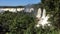 Separate streams of the Iguazu river, forming a cascade of waterfalls in the Iguazu national Park in Northern Argentina