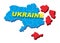 Separate Ukraine, spring events in 2014. Vector Illustration.