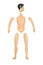 Separated Body Parts Of Male Doll Isolation