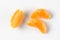 Separated segments of tangerine