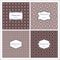 Sepia color seamless patterns with frames