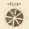 Sepia picture of pizza