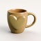 Sepia Tone 3d Heart Mug With Khaki Color And Sticky Finish