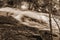 Sepia Tone Image of a Wild Mountain Trout Stream