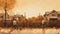 Sepia Tone Panorama: Urban Scenes With Noah Bradley\\\'s Influence