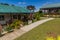 SEPILOK, MALAYSIA - FEBRUARY 18, 2018: Grounds of Nature Lodge Sepilok, Sabah, Malays