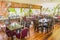 SEPILOK, MALAYSIA - FEBRUARY 19, 2018: Dining area of Nature Lodge Sepilok, Sabah, Malays