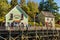 Sept. 17, 2018 - Ketchikan, AK: Dollys House a former brotherl turned museum and tourist attraction on Creek Street.