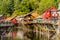 Sept. 17, 2018 - Ketchikan, AK: Historic buildings of Creek Street, built on raised boardwalk above Ketchican Creek.