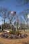 September 11 memorial with columns from World Trad