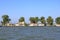 September 13 2021 - Sulina in Romania: Buildings on the shore of the Danube River